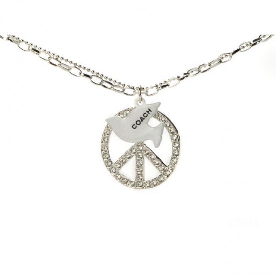 Coach Pigeon Charm Silver Necklaces CXS | Women